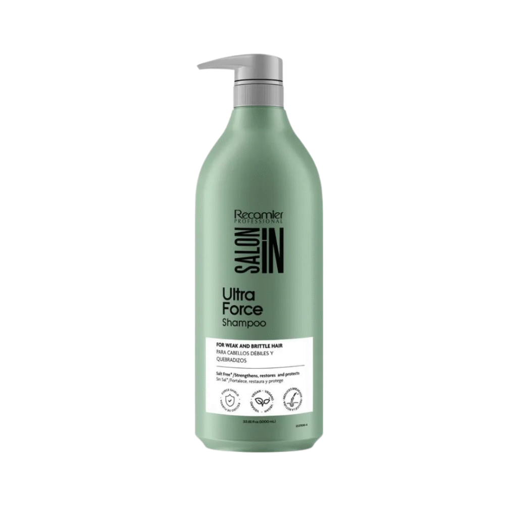 Shampoo Sin Sal Cabello Debil 1lt Ultra Force Salon In Recamier