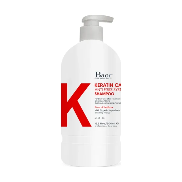 Shampoo Baor K Sin Sal Para Alisado Keratin Care 500Ml