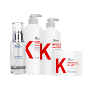 Kit Para Cabello Alisado K Keratin Care + Serum Baor Profesional