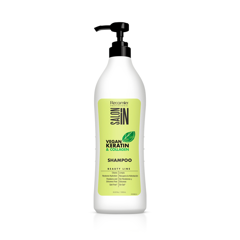 Shampoo Para Cabello Natural 1lt Vegano Keratin Collagen Salon In