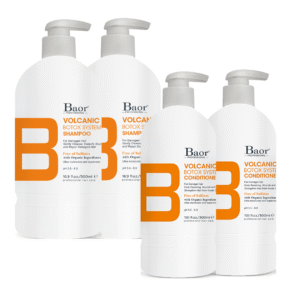 2 Shampoo Y 2 Acondicionador Sin Sal Para Cabello Seco B Volcanic Mud Baor Porfessional