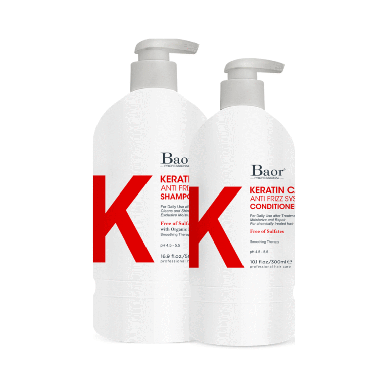 Duo Shampoo Y Acondicionador Sin Sal Para Cabello Alisado K Keratin Care Baor Profesional
