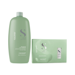 Shampoo 1Lt + 12 Ampollas Energizing Anti Caida Semi De Lino Alfaparf