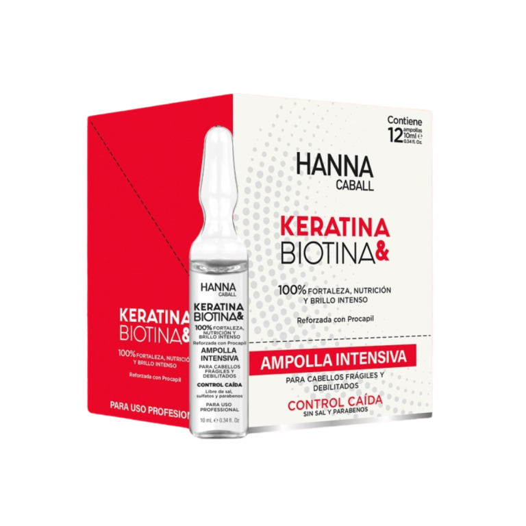 Ampolla Intensiva X 12 Unidades De 13 Ml C/u Keratina & Biotina - Control Caída De Hanna Caball