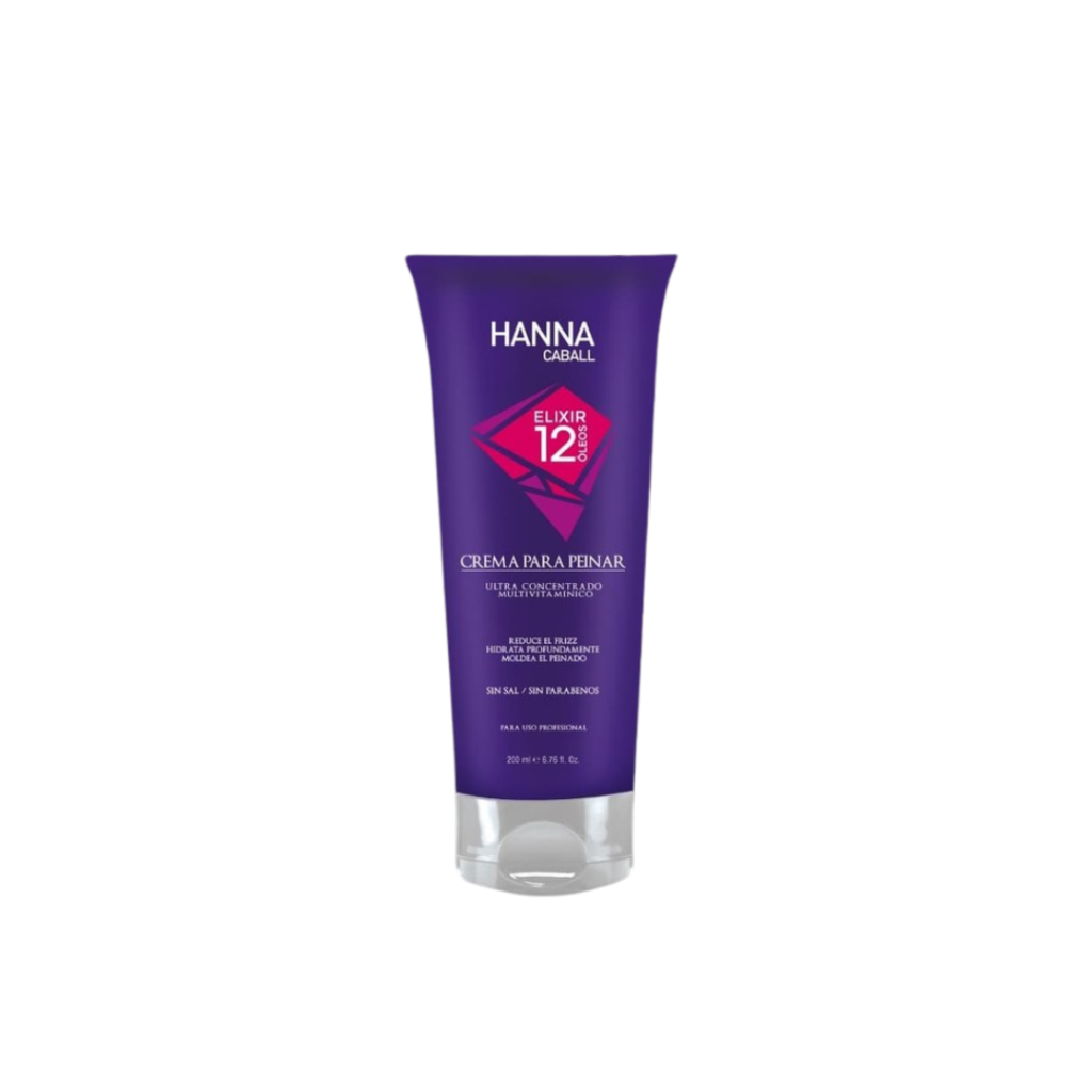 Crema De Peinar 12 Oleos 200ml Hanna Caball