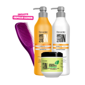 Tripack Recharge Sin Sal Para Cabello Rizado Curls y Waves Salon In