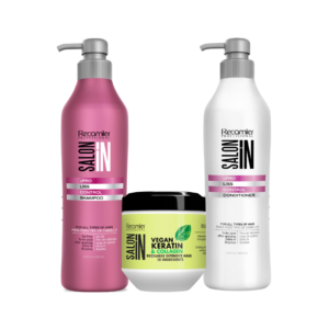 Tripack Recharge Sin Sal Para Cabello Alisado 1Lt Liss Control Salon In