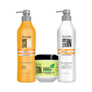 Tripack Recharge Sin Sal Para Cabello Rizado Curls y Waves Salon In