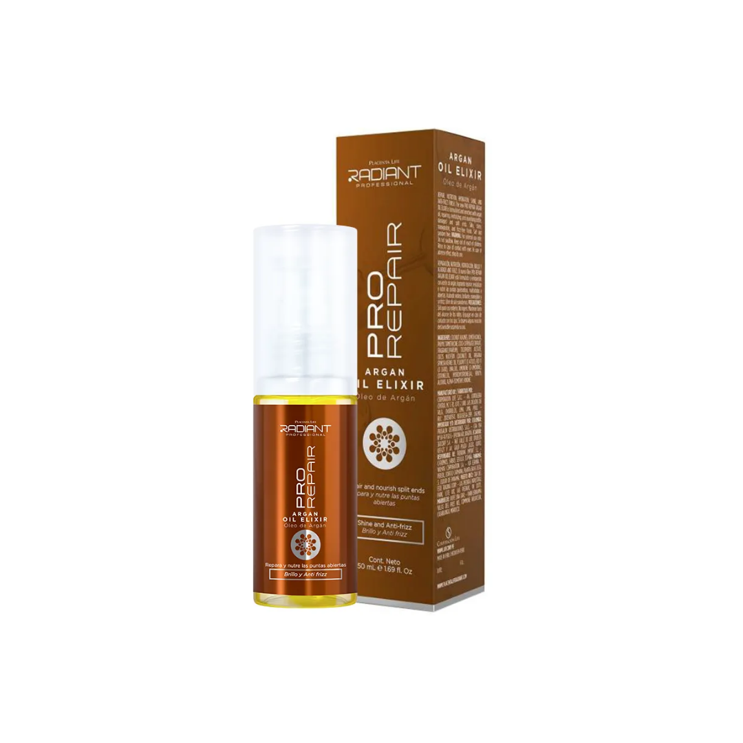 Envase de Óleo Radiant Argan Pro Repair 50 ml para Cabello Seco y Dañado