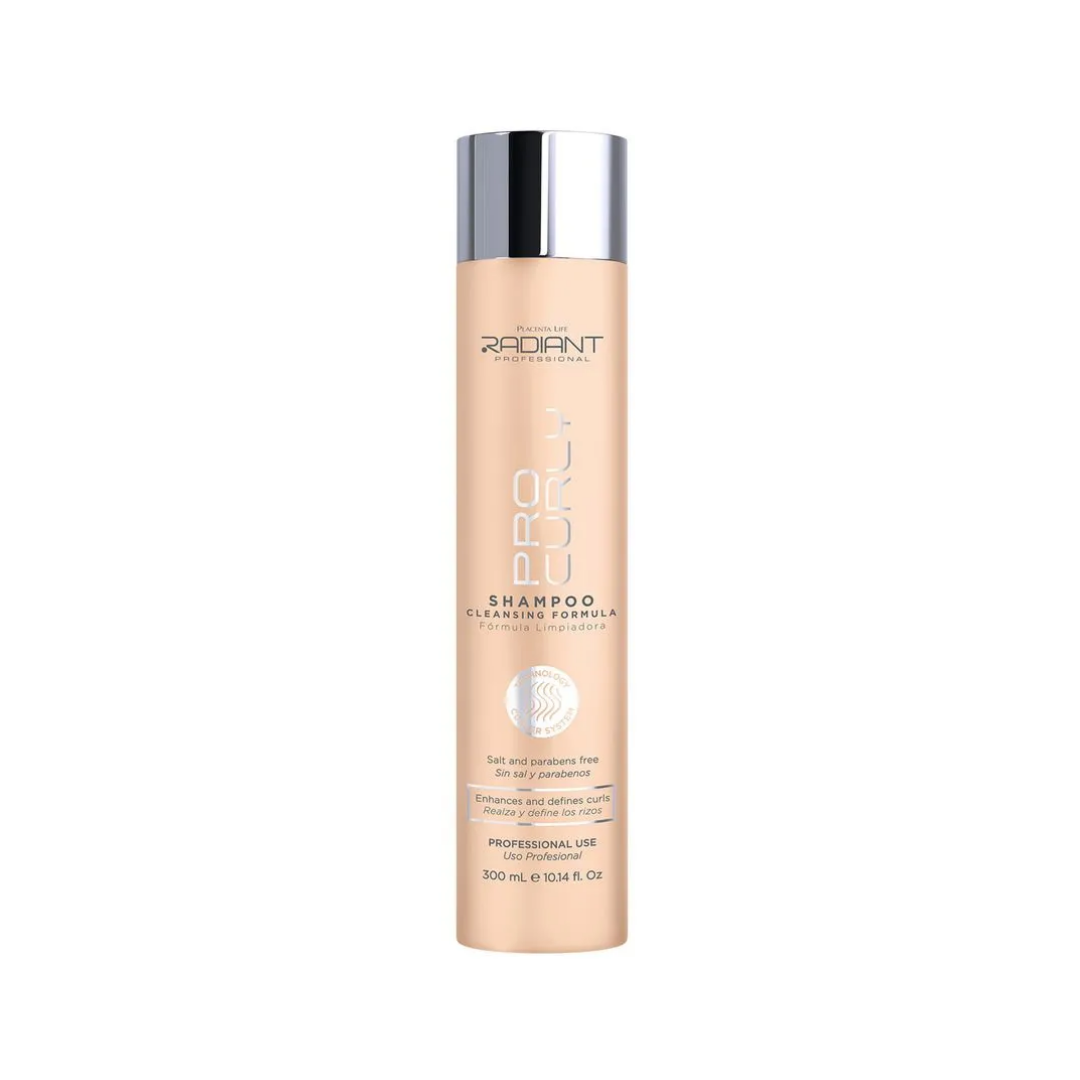 Envase de Shampoo Radiant Pro Curly 300 ml para Cabello Rizado