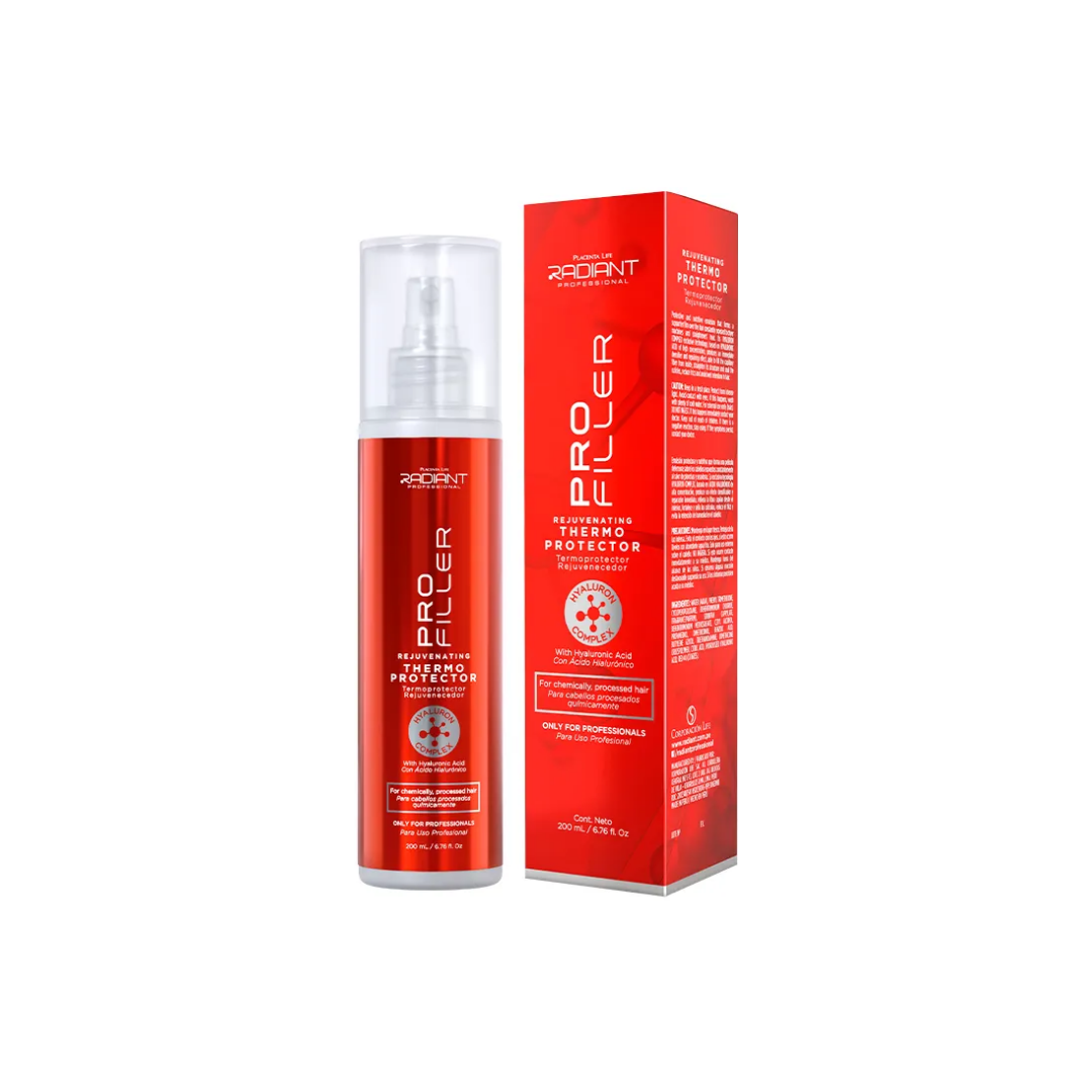 Envase de Termoprotector Radiant Pro Filler Rejuvenating 200 ml para Cabello Procesado