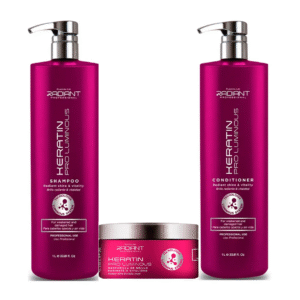 Tripack Radiant Keratin Pro Luminous Shampoo 1 L + Acondicionador 1 L + Mascarilla 350 g