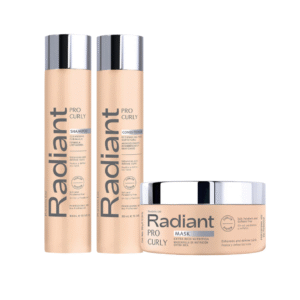 Tripack Pro Curly Shampoo 300ml + Acondicionador 300ml +Mascarilla 350gr Radiant