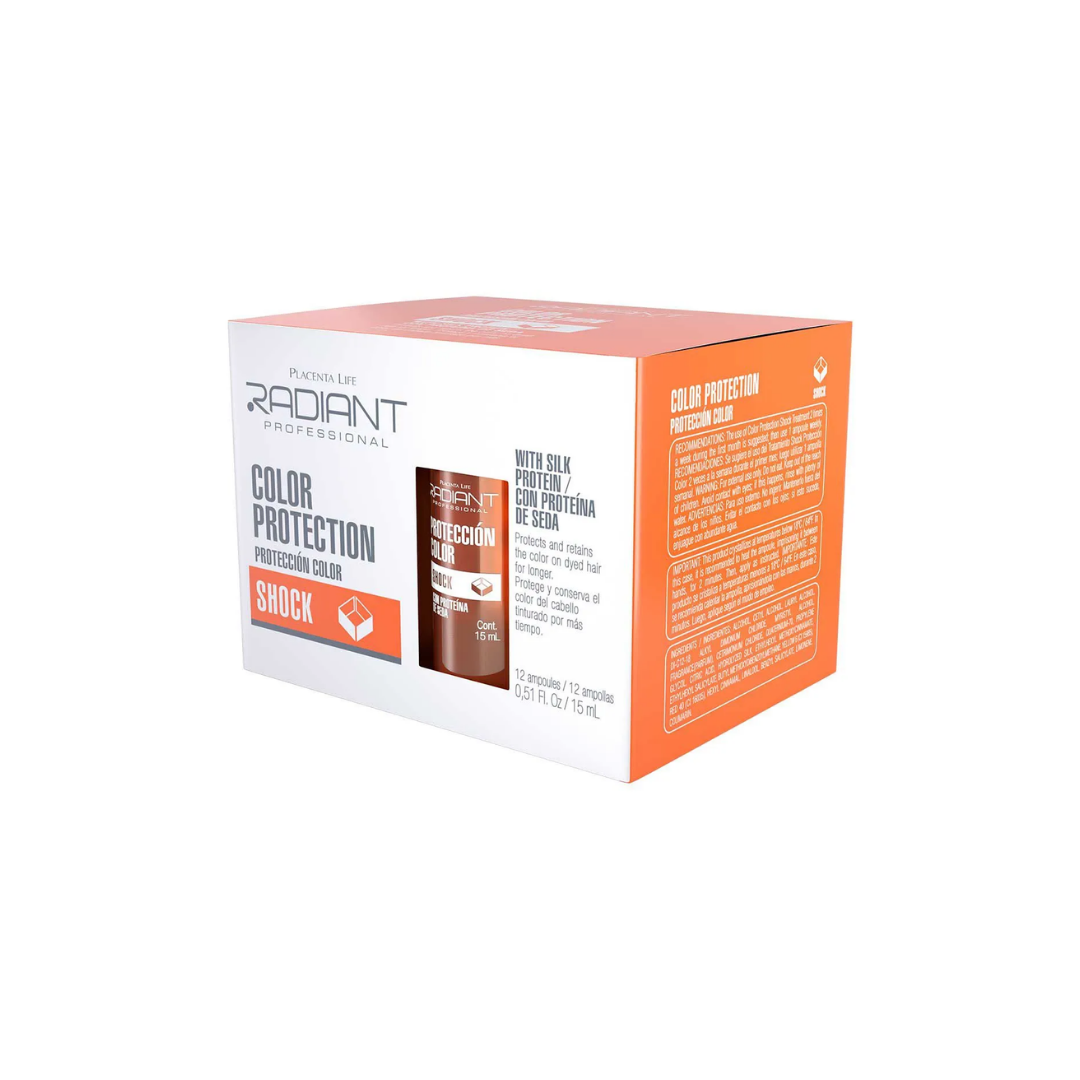 Envase de Ampollas Shock Radiant Protección Color 15 ml x 12
