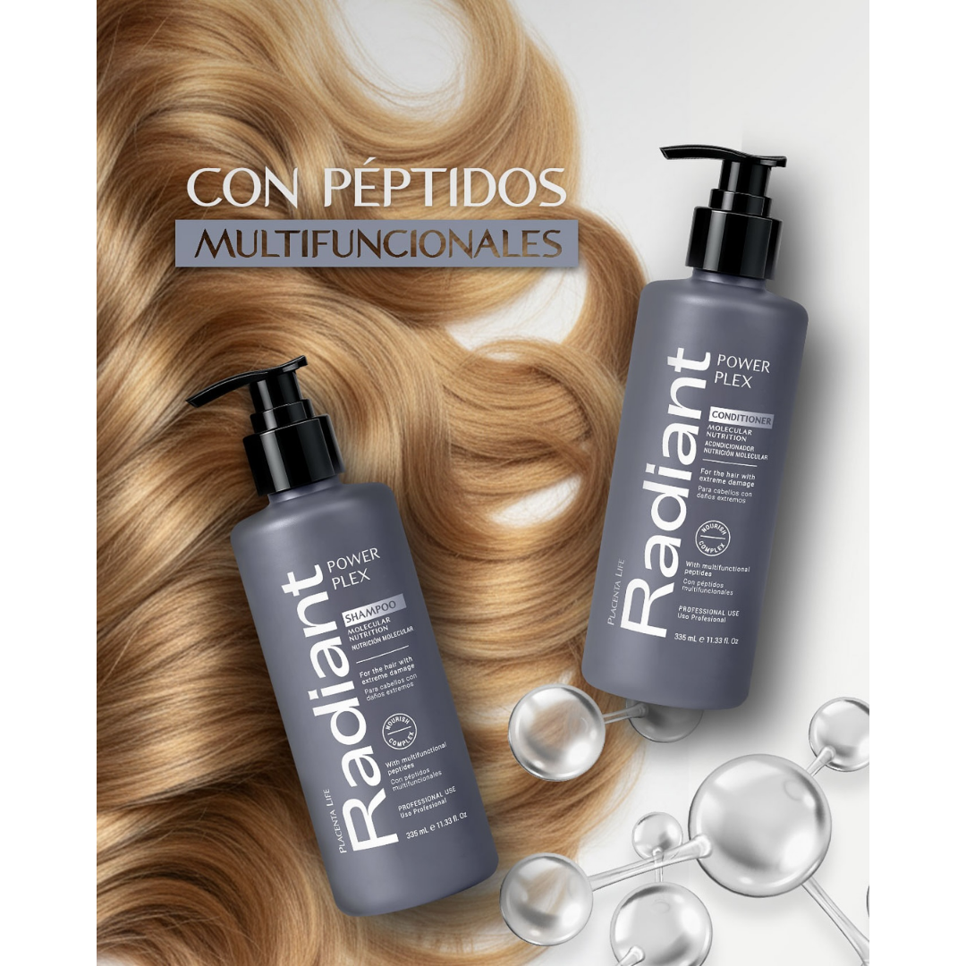 Kit Power Plex Radiant Shampoo 335Ml + Acondicionador 335ml + Tratamiento 250Ml + Leave In 115Ml Reconstrucción Instantanéa - Imagen 3
