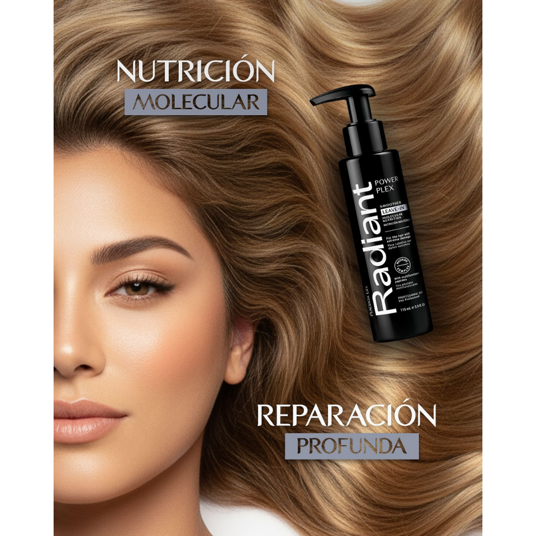 Kit Power Plex Radiant Shampoo 335Ml + Acondicionador 335ml + Tratamiento 250Ml + Leave In 115Ml Reconstrucción Instantanéa - Imagen 2