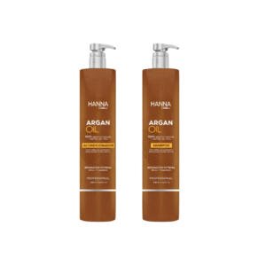 Duo Argan Oil Hanna Caball Shampoo 1lt + Anconticionador 1lt Cabello Liso