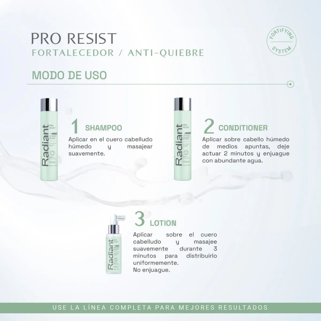 Shampoo + Acondicionador Radiant Pro Resist 300ml Control Caída - Imagen 2