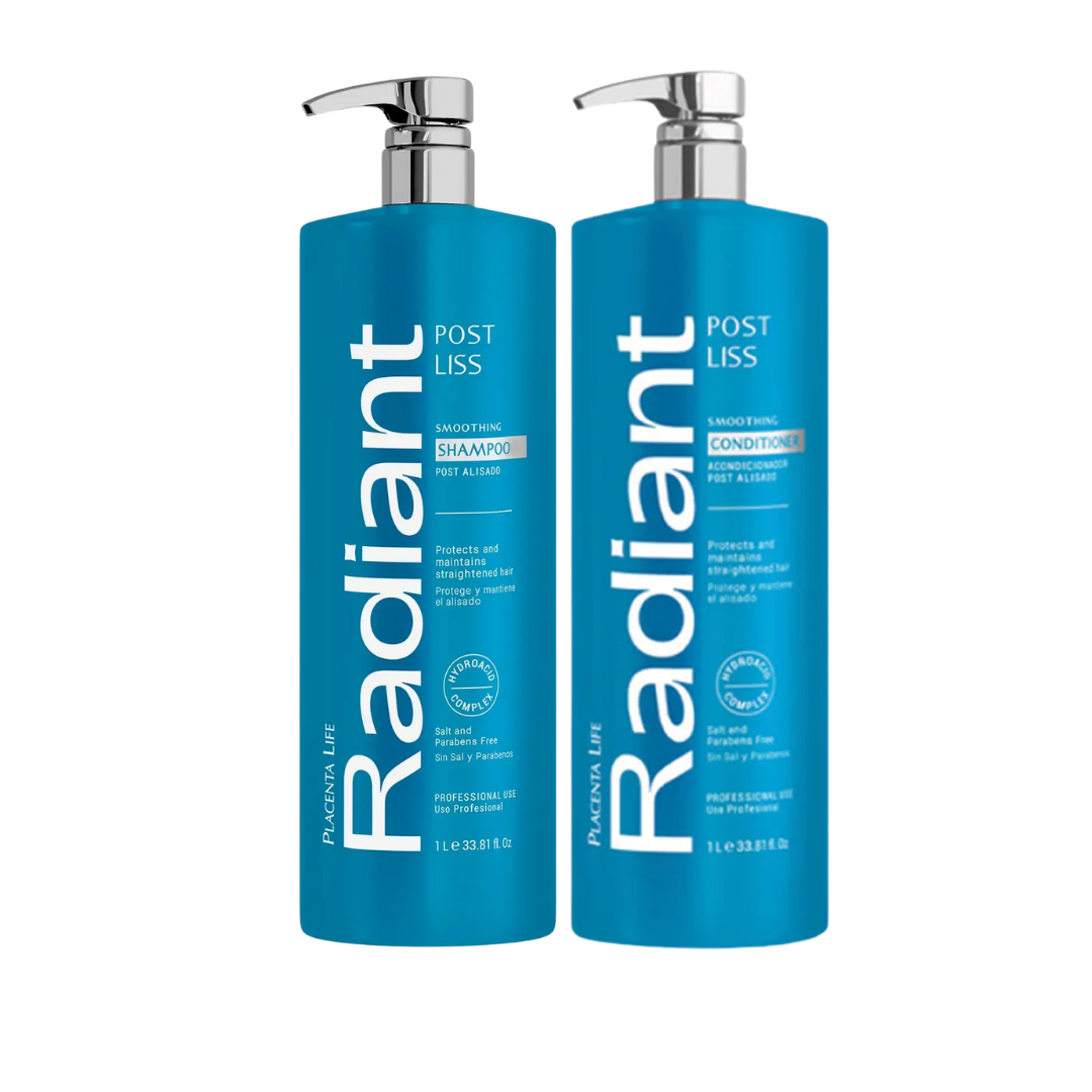 Dúo Radiant Post Liss Shampoo 1 L + Acondicionador 1 L